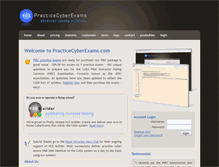 Tablet Screenshot of practicecyberexams.com